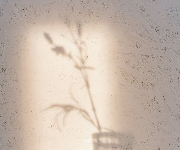 Silhouette of a person meditating against a simple granite texture background.